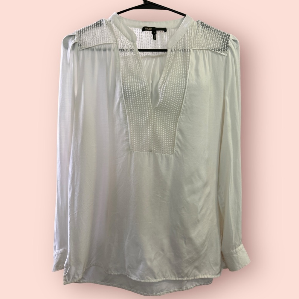 Maje Silk Blend Women's Designer Top
France/EU Size 2 (US 10)